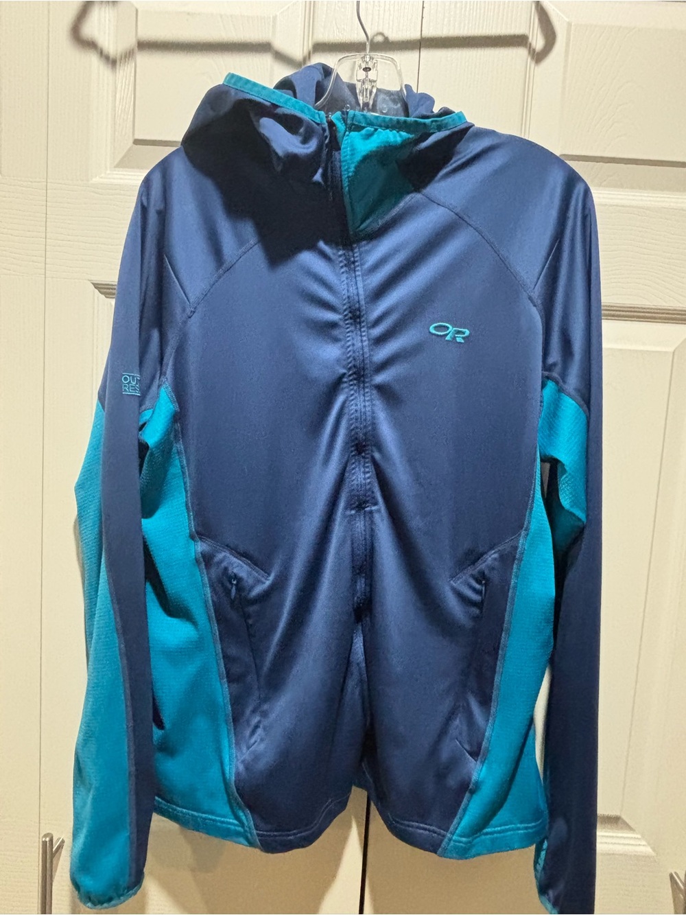 Outdoor Research Women’s Navy Teal Hooded Technical Jacket XL